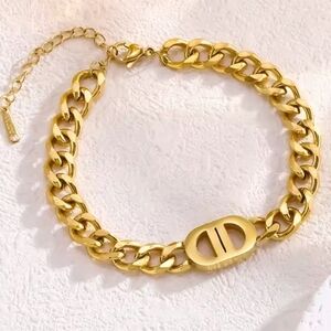 ✨ Luxury Gold Double D Chain Bracelet ✨